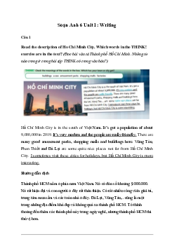 Giải Tiếng Anh 6 Unit 1: Writing - Friends Plus