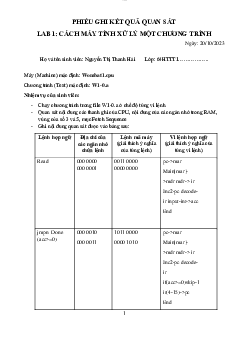 Cách máy tính xử lý một chương trình | Kiến trúc máy tính | Trường Đại học Thủy Lợi