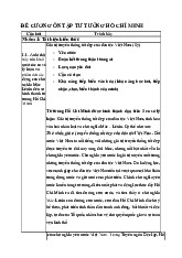 Đề cương ôn tập TT HCM / Trường Đại học Kinh tế - Tài chính thành phố Hồ Chí Minh