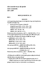 Bài tập tự luận chương 11 : Đo lường chi phí sinh hoạt | Môn kinh tế vĩ mô