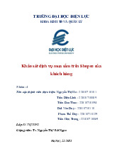 Khảo Sát Dịch Vụ Mua Sắm Trên Shopee | Môn Marketing căn bản | Đại học Điện lực