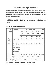 Top 24 đề thi giữa kì 1 môn Ngữ Văn lớp 7 năm học 2025