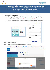 Hướng dẫn sử dụng MyEnglishLab với tài khoản sinh viên - Digital marketing | Đại học Công nghiệp Thành phố Hồ Chí Minh