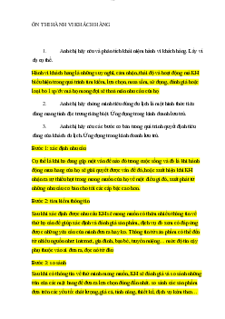 Đề cương ôn tập học phần Hành vi khách hàng | Trường Đại học Khoa học, Đại học Thái Nguyên