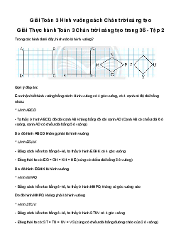 Giải Toán 3: Hình vuông | Chân trời sáng tạo
