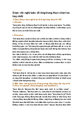 Đoạn văn nghị luận về lòng trung thực chọn lọc hay nhất