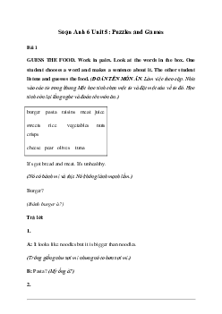 Giải Tiếng Anh 6 Unit 5: Puzzles and Games - Friends Plus