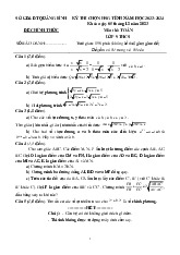 Đề thi chọn HSG tỉnh năm học 2023-2024 môn Toán lớp 9