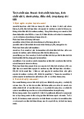 Tính chất của Ancol: tính chất hóa học, tính chất vật lí, danh pháp, điều chế, ứng dụng chi tiết