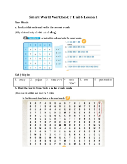 Smart World Workbook 7 Unit 6 Lesson 1