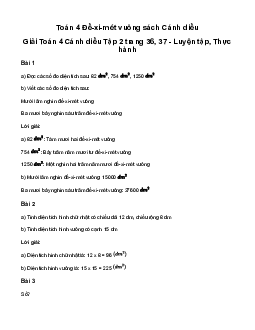 Giải Toán lớp 4 Bài 68: Đề-xi-mét vuông Cánh diều