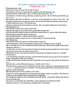 Đề cương ôn tập hóa 10 học kỳ 2 kết nối tri thức