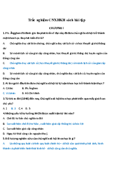 Trắc nghiệm ôn tập môn Chủ nghĩa xã hội khoa học