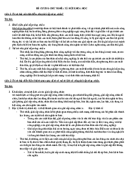 Đề cương ôn tập môn Chủ nghĩa xã hội khoa học