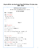Đề thi vào lớp 6 môn Toán trường THCS Nam Từ Liêm năm 2024 - 2025