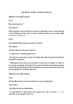 Sinh học 10 Bài 5: Các phân tử sinh học - Kết Nối Tri Thức