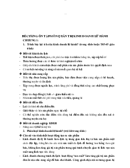 Đề cương ôn tập môn quản trị kinh doanh lữ hành