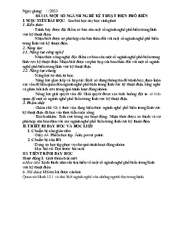 Giáo án Công nghệ 8 Bài 15: Một số ngành nghề kĩ thuật điện phổ biến | Cánh diều