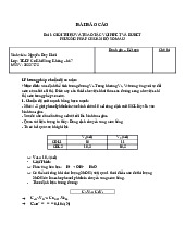 Bài báo cáo giới thiệu và thao tác với pipet và buret phương pháp chuẩn độ so màu môn hóa đại cương–Trường Đại học bách khoa - Đại học đà nẵng.