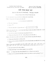 Đề thi hết môn học kì 1 Toán năm học 2025-2026  - trường đại học Khoa học tự nhiên – Đại học quốc gia hà nội