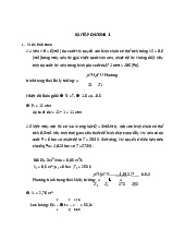 Bài tập Chương 1 | Môn Thủy lực khí nén - Đại học Sư phạm Kỹ thuật Thành phố Hồ Chí Minh