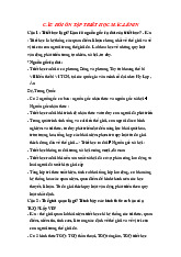 Câu hỏi ôn tập Triết học Mác Lênin | Đại học Nội Vụ Hà Nội