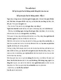 Văn mẫu lớp 6: Kể lại truyện Em bé thông minh bằng lời văn của em (6 mẫu) - Chân Trời Sáng Tạo