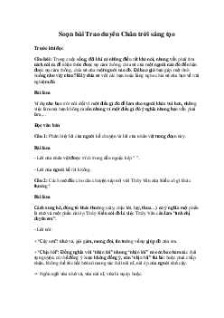 Soạn bài Trao duyên | Ngữ văn 11 Chân trời sáng tạo