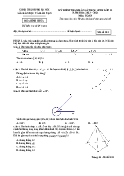 Đề kiểm tra khảo sát Toán 11 năm 2023 – 2024 sở GD&ĐT Hà Nội