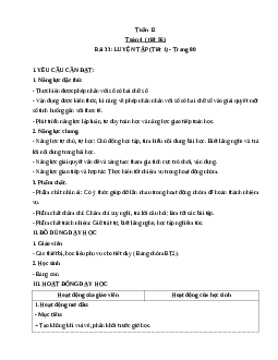 Giáo án Toán lớp 4 Tuần 12 | Cánh diều