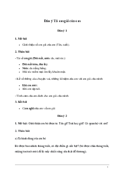 Tả em gái của em | Tập làm văn lớp 5