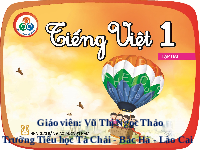 Giáo án điện tử Tiếng việt 1 bài 31 Chân trời sáng tạo: Cùng học để phất triển năng lực