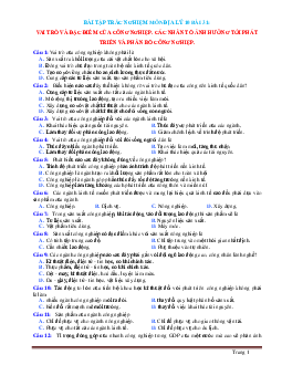 Bài tập trắc nghiệm địa 10 bài 31: vai trò và đặc điểm của công nghiệp (có đáp án)