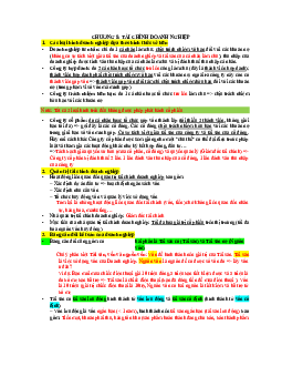 Lý thuyết Chương 8: Tài Chính Doanh Nghiệp