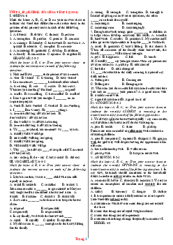 Đề cương ôn tập giữa học kỳ 1 Tiếng Anh 10 global success