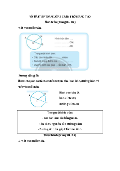 Giải Vở bài tập Toán lớp 3 Chân trời sáng tạo: Hình tròn trang 81, 82