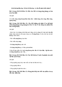 Giải bài tập Hóa học 12 bài 43: Hóa học và vấn đề phát triển kinh tế