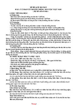 Giáo Án Học Kì 1 Phương Pháp Mới môn GDCD Lớp 8-KNTT