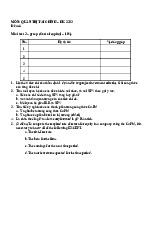 Mini Test Quản trị tài chính | Đại học hoa Sen