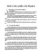 Định Vị Sản Phẩm của Pepsico: Phân Tích Lợi Ích và Thương Hiệu | Nguyên Lý Marketing | Đại học Tôn Đức Thắng