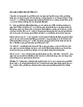 Bài luận ngôn ngữ lập trình C++ | Học viện Nông nghiệp Việt Nam