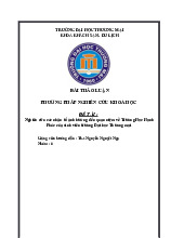 Nghiên cứu Nhân tố Ảnh hưởng Đến Hạnh phúc Học tập sinh viên ĐH Thương mại | Bài thảo luận phương pháp nghiên cứu khoa học