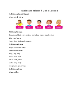 Family and Friends 3 Unit 6 Lesson 1 I have a new friend