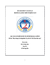 Thực trạng hội nhập kinh tế quốc tế - Kinh tế Chính trị Mác-Lê Nin (KTCT01) | Đại học kinh tế quốc dân NEU