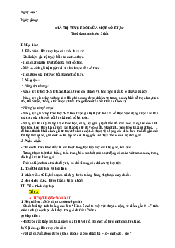 Giáo án Toán 7 C2 - Bài 3. Giá trị tuyệt đối của một số thực | Cánh diều