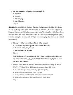 Câu hỏi trắc nghiệm chuyển đổi số