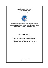 ĐỒ ÁN KẾT THÚC HỌC PHẦN  LẬP TRÌNH HƯỚNG ĐỐI TƯỢNG | Môn Lập trình hướng đối tượng - Trường Đại học Lao động - Xã hội