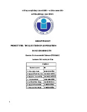 The case study of air pollution In Ho Chi Minh city | Bài tiểu luận học phần Environmental Science | Trường Đại học Quốc tế, Đại học Quốc gia Thành phố Hồ Chí Minh