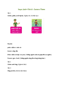 Giải Tiếng Anh lớp 4 Unit 1: Lesson Three | Family and Friends