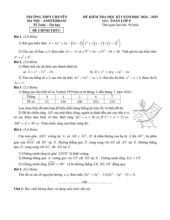 Đề học kì 1 Toán 8 năm 2024 – 2025 trường THPT chuyên Hà Nội – Amsterdam